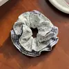 Lenço Quadrado Versátil de Bolinhas Francês Laço de Cabelo Scrunchie Vazado Cereja Corda de Cabelo Simples para Rabo de Cavalo Coração Delicado