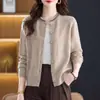 Nuevo Cárdigan de Punto Estilo Coreano para Mujer Otoño/Invierno 2026, Chaqueta Corta de Suéter de Moda con Adorno de Pedrería