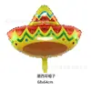 Globos de panqueque TACO al por mayor festival gourmet fiesta aguacate piñata Cactus globos de película de aluminio mexicanos