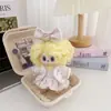 Conjunto de ropa para muñeca Labubu vintage de barbería, compatible con muñecas Labubu de 1ª, 2ª y 3ª generación, incluye un chal y una chaqueta de repuesto