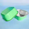 Taza de Papel de Lata 300ml Taza de Pudín de Papel de Aluminio Caja de Pastel de Papel de Aluminio Caja Cuadrada de Papel de Lata Caja de Papel para Hornear Molde para Hornear con Tapa