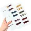 Paleta de Cores de Deus Gato Olho Estilo Francês Unhas Usáveis Feitas à Mão para o Verão, Visual de Luxo, Efeito Iluminador Arte de Unhas Usável