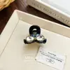Grampo de Cabelo Pequeno com Garra Laço Pérola Strass Coreano Elegante Presilha de Cabelo Princesa Grampo de Cabelo para Franja Acessório de Cabelo
