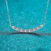 XDY925 Colar Sorriso de Prata Corrente de Pescoço com Diamante Mosan Venda Direta da Fábrica Moda de Cabelo de uma geração Joias Coreanas Simples