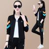 Traje Deportivo para Mujer Primavera y Otoño 2025 Nueva Moda Suelto Reductor de Edad Ropa para Correr Sudadera Casual Conjunto Moderno de Tres Piezas