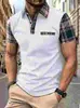 2025 Amazon Verão Masculino Casual Gola Lapela Estampado 3D Manga Curta Camisa Polo Masculina Tamanho Grande Top Havaiano