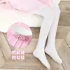 Medias de baile para niños, pantimedias de primavera y otoño, calcetines blancos finos de verano para práctica de baile de niñas, mallas, medias para niñas