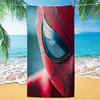 Toalla de playa Marvel Spider-Man de exportación transfronteriza, microfibra ultrafina, doble cara, absorbente, toalla de baño de playa de dibujos animados para niños