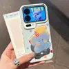 Adequado para iPhone 17 Promax Nova Capa de Celular Desenho Animado Elefante Colorido com Bolinhas Suporte Apple 16 Capa Macia 14