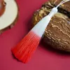 10CM franja degradê franja segmento tingido duas cores vertical vertical vertical cordão liso pingente DIY marcador de página pingente de leque pingente de franja