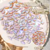 Acessórios para Nail Art Forma Irregular de Fundo Plano Diamante Aurora Fantasma Roxo Champagne Cor AB Cor Mista da Lua Decorações Iridescentes para Broca de Unhas