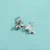 Pulseira de Cristal Estilo Coreano Acessórios para Cachorro Prata Esterlina S925 Sólido Pingente de Osso de Filhote Pingente de Pulseira de Cristal Pingente Pingente