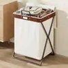 Cesto de Roupas Sujas, Cesto de Armazenamento de Lavanderia de Grande Capacidade, Rack de Armazenamento Dobrável para Uso Doméstico, Cesto de Lavanderia para Banheiro