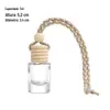 Frasco de perfume com cordão para carro, difusor transparente mini para saída de ar condicionado, frasco difusor de óleo essencial portátil tipo pingente
