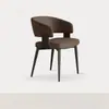 Silla de comedor moderna de lujo ligero estilo italiano con respaldo, silla de comedor simple para restaurantes, silla para reuniones de hotel y oficina, mesa y silla de comedor
