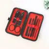 Conjunto de Ferramentas para Manicure 7 Peças Atacado Doméstico Portátil Cortador de Unhas de Manicure Conjunto de Cortadores de Unhas Impresso