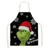 Delantal Navideño de Amazon Transfronterizo Lindo Dibujo Animado Horneado Cocina Hogar Personalizado Regalo Creativo Mameluco Anti-Manchas