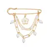 Accesorios de Moda Transfronterizos Europeos y Americanos, Elegantes Broches de Flor de Perla Artificial, Colgantes de Broche Simples Versátiles Personalizados y Accesorios