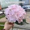 Hortensia de Tacto Suave Transfronteriza 72 Piezas Tacto de Goma Suave Hortensia de Cabeza Única Hortensia Decoración de Boda Flor Artificial Fabricante