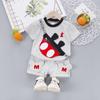 Ropa infantil 2021 verano Comercio exterior dibujos animados conjunto de manga corta 0-4 años bebés niños y niñas bebé dos piezas al por mayor