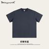 2025 Verano Marca de Moda Pesado 345g Básico Juvenil Manga Corta Holgado Algodón Holgado Casual Camiseta Verano