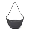 Bolsa Transversal Versátil Simples para o Dia a Dia Formato de Bolinho Masculina Casual Cor Sólida Estilo Japonês Alça Ajustável Bolsa de Ombro Único Feminina