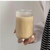 Taza de Café Americana Helada a Rayas Simples Estilo Ins Vintage Taza para Latte de Extracción en Frío Taza para Agua con Burbujas Taza para Jugo Taza para Bebida