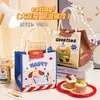 Bolsa de Almuerzo Térmica para Oficinista de Dibujos Animados de Dopamina, Lonchera, Bolsa Gruesa de Mano con Papel de Aluminio, Bolsa Bento para Estudiantes, Bolsa de Hielo de Alto Valor