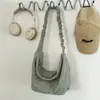 Bolso Tote Texturizado Estilo Coreano Estilo Perezoso para Mujer 2026 Nueva Moda Gran Capacidad Plegado Bolso de Hombro Único Cruzado para Mujer