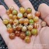 Contas Redondas de Ágata Fonte de Sal, Contas Soltas de Jade, Pulseira de Calcedônia Amarelo-Verde, Acessórios para Joias de Colar, Contas de Jade Artesanais Venda por Atacado