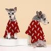 Roupas de animal de estimação transfronteiriças Roupas de cachorro com estampa de Natal Urso de pelúcia Bomei Chapéu de pescador francês Cão de porte médio e pequeno Roupas de duas pernas