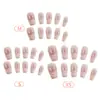 Polvo para Manicura Crystal Blanco Brillante Francés Ojo de Gato Estilo Princesa Lindo Estilo Girly Uñas Removibles Portables 30 Piezas