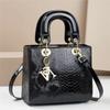 Bolsa de Mão Bolsa Pequena Padrão Lagarto Fragrante Textura em Forma Grande Capacidade Princesa Diana Ombro Transversal Bolsa de Mão