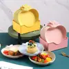 Plato para Escupir Huesos de Dibujos Animados para Escritorio del Hogar Plato Creativo de Concha Manzana Pequeño Plato de Amor Plato para Frutas Snacks Frutas Secas de Sala de Estar