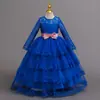 Nuevo Vestido Formal Infantil para Niñas, Princesa, Malla Abullonada, Vestido de Cumpleaños y Noche para Niñas, Vestido para Actuación en Escenario del 1 de Junio
