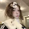 Pinza para el pelo de conejo Miffy linda y suave para Otoño e Invierno, Pinza lateral, Dulce y versátil, Pinza para el pelo de felpa para Otoño e Invierno para el flequillo