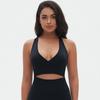 Nueva ropa interior deportiva de espalda hermosa y sexy con color sólido sin costuras para Europa y Estados Unidos, ropa interior para correr, fitness, yoga, sujetador para mujer