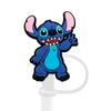8-10mm Lindo Dibujo Animado Stitch Tapa de Pajita Tapón de Pajita a Prueba de Polvo Cubierta Protectora para Pajita de Vidrio