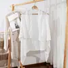 Xale Cheongsam de Tricô da Moda para Mulheres, Peça de Roupa Exterior com Franjas Vazadas, Cachecol para Sala com Ar Condicionado, Manto Branco, Estilo Fino de Outono e Inverno