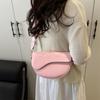 Bolso Cuadrado Pequeño Texturizado para Mujer, Bolso de Hombro Simple para Mujer, Bolso Cruzado Popular Nuevo de Primavera 2025, Bolso de Silla de Montar de Axila a la Moda