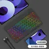 Teclado Bluetooth Inalámbrico Retroiluminado Adecuado para iPad, Teléfonos Móviles y Tablets, Teclado y Ratón Set Luminoso Gradiente de Colores RGB