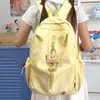 Mochila de Color Sólido Estilo Ins Academy Estilo Japonés para Chicas de Secundaria, Estudiantes de Preparatoria y Universitarias, Mochila Pequeña Ligera para Salidas