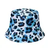 Sombrero de Sol de Verano para Mujer Sombrilla Sombrero Protector Solar Transfronterizo Amazon Tendencia Europea y Americana Degradado Leopardo Sombrero de Pescador Sombrero de Cubo Mujer