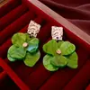 Pendientes Dulces de Pétalos de Flor Acrílicos, Estilo Festivo, Modernos, Versátiles, Elegantes, Pendientes de Gama Alta para Mujer