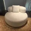Sofá individual minimalista nórdico de lã de cordeiro, cadeira de sofá redonda preguiçosa de lazer famosa na internet em estilo italiano, grande e confortável, com esponja