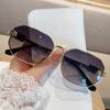 Óculos de Sol Transfronteiriços Novos M Polygon Retrô Tendência Personalizados Com Letras Óculos de Sol Protetor Solar Femininos Óculos de Celebridade da Internet