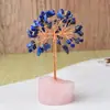 Base de cristal con astillas de cristal de colores, árbol de la fortuna, árbol de cristal, manualidades de decoración para el hogar, cristal rosa, amatista, cristal amarillo