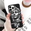 Funda de teléfono para iPhone 15 con escultura de yeso europea y americana