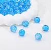 Cuentas de Cristal Sueltas para Pulsera DIY, Cuentas de Cristal Sueltas para Accesorios de Joyería, 8-10 mm, Agrietado por Hielo, Cepillado, Estallido, Venta al por Mayor
