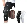 Joelheiras esportivas C, com design em favo de mel para proteção contra impacto, proporcionam calor e suporte para os joelhos e canelas. Estas joelheiras são adequadas para basquete e outros esportes, oferecendo proteção contra impacto para homens e mulheres.